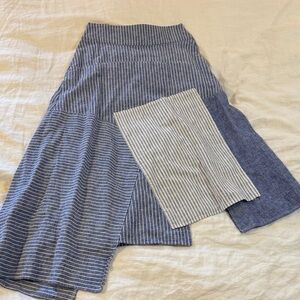 Awesome JW Anderson x Uniqlo asymmetrical patchwork indigo skirt, womens 4
